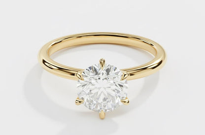 2 Ct Moissanite Solitaire Engagement Ring