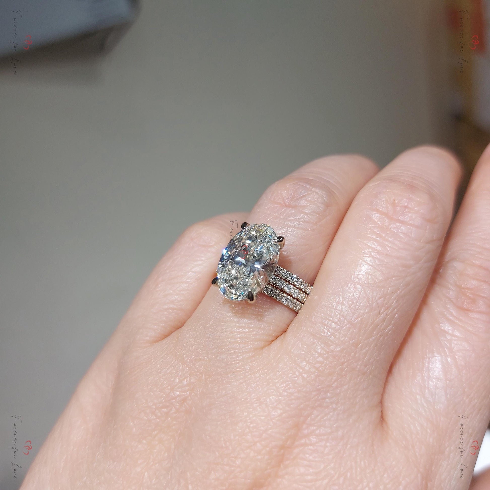 4.5 Ct Oval Lab Diamond Eternity Band