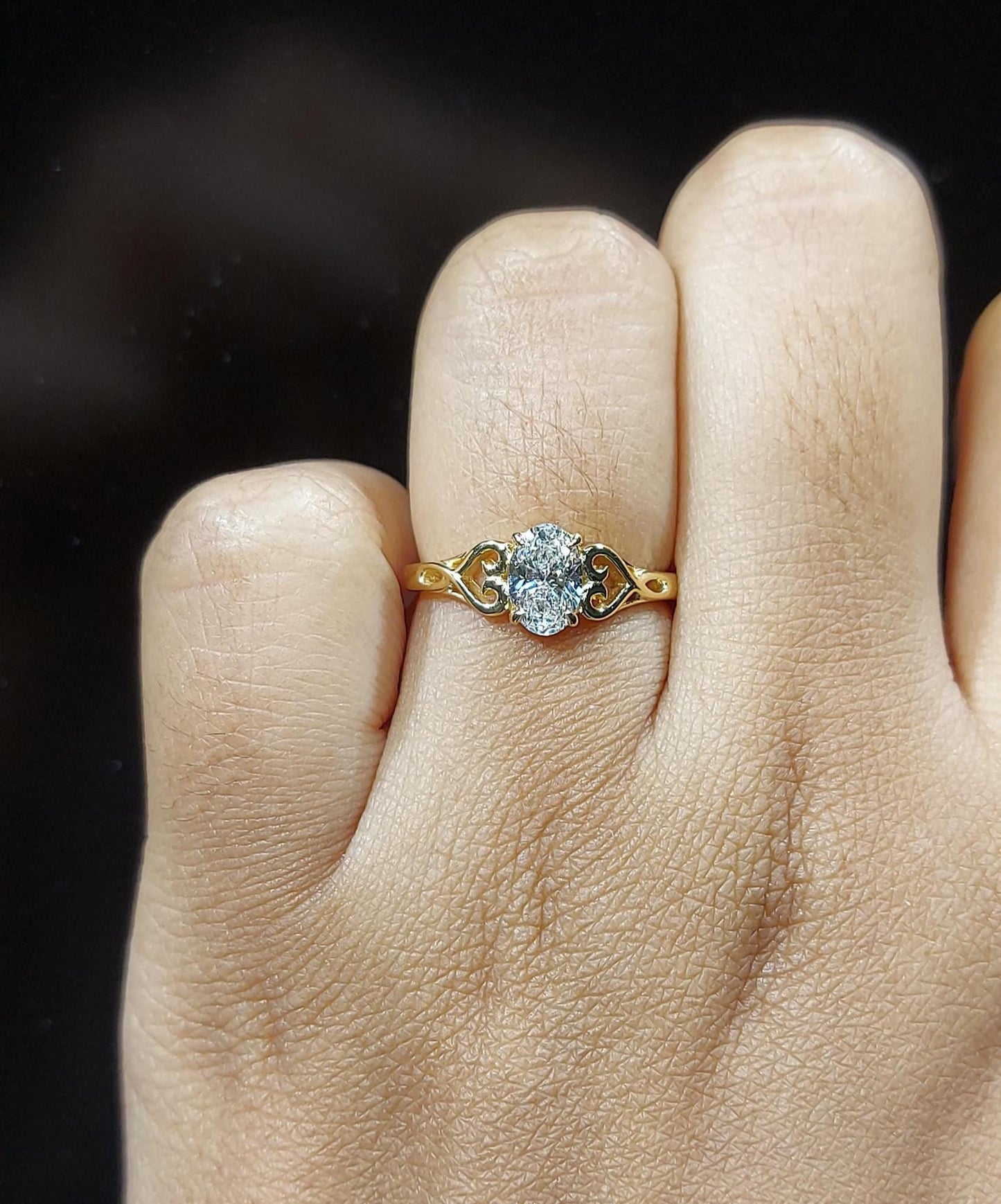 Oval Diamond Solitaire Engagement Ring