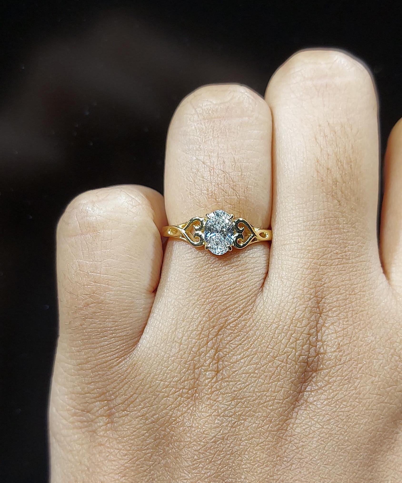 Oval Diamond Solitaire Engagement Ring