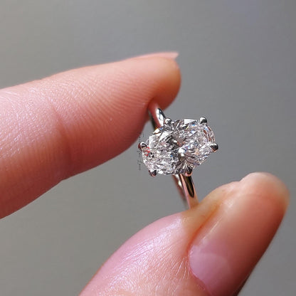 1 Ct IGI Certified Oval Diamond Solitaire Engagement Ring