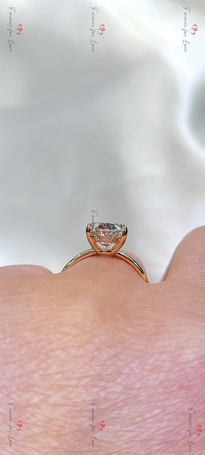 4.5 Ct Oval Diamond, Moissanite Engagement Ring