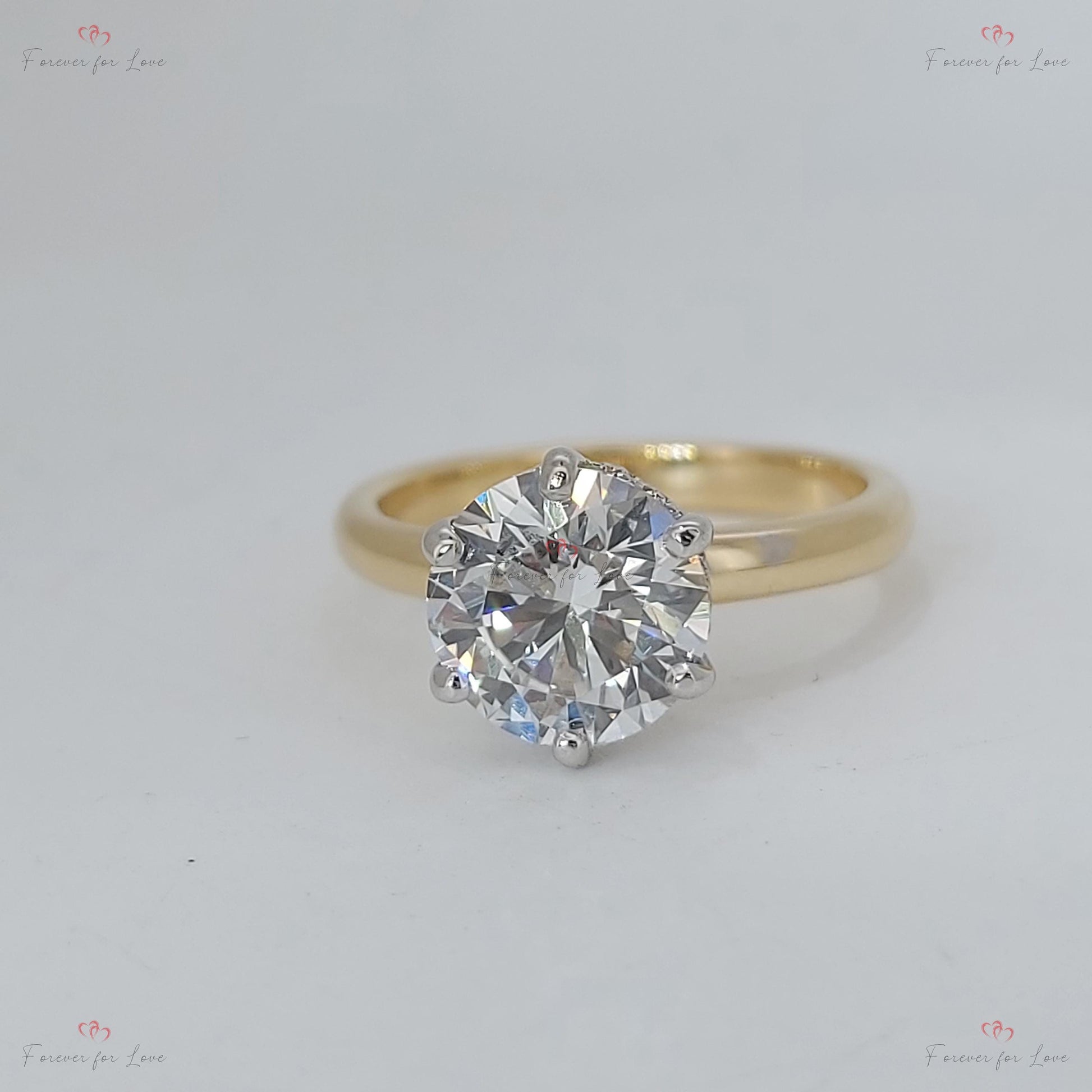2.5 Ct IGI Certified Round Lab Diamond Solitaire Engagement Ring