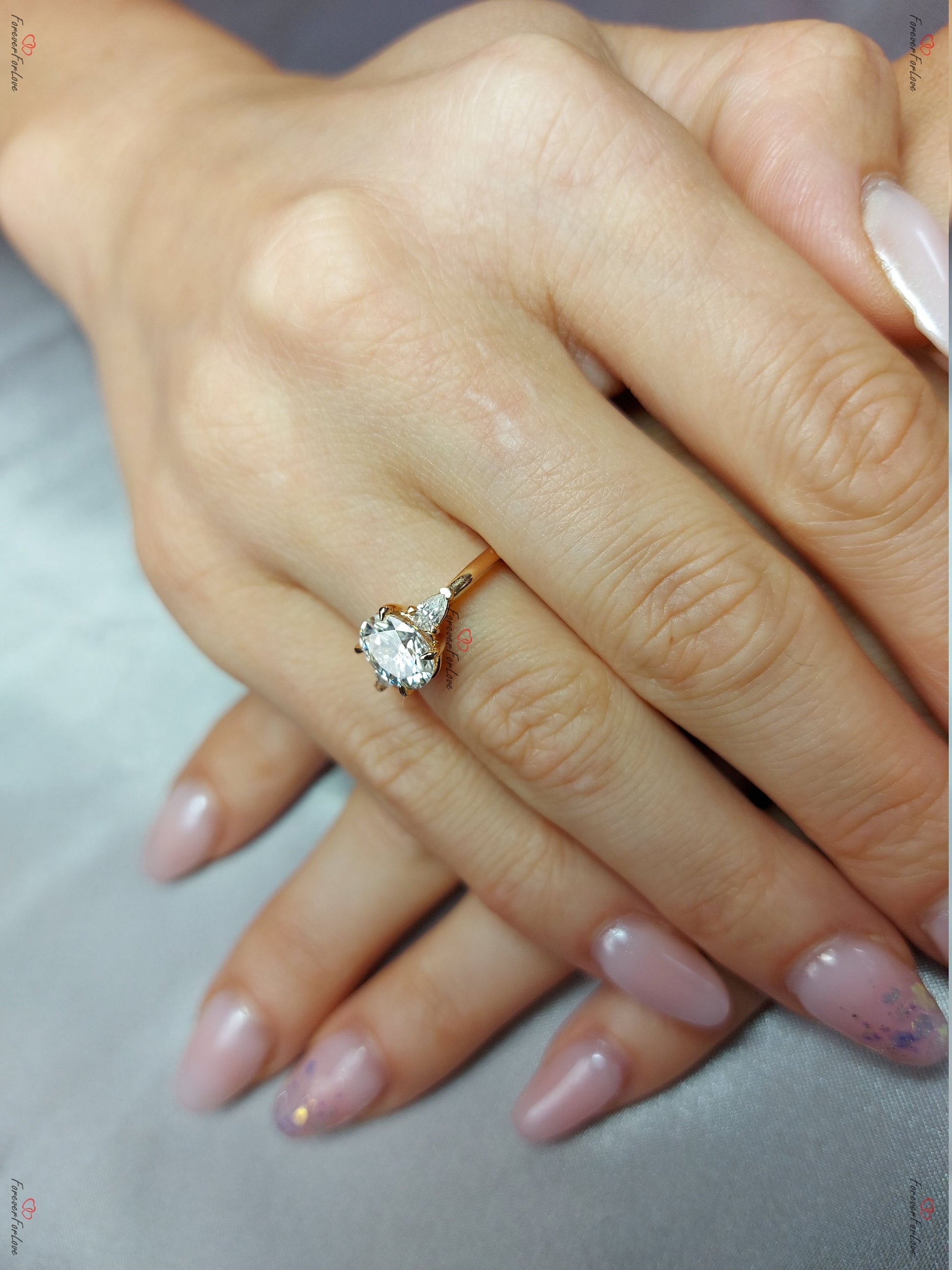Oval Diamond, Moissanite Engagement Ring