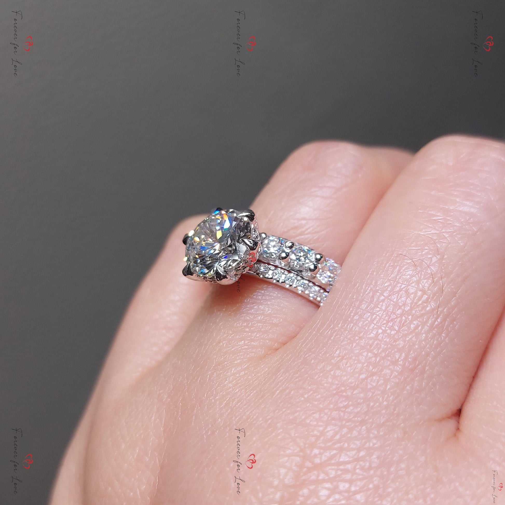 2.5 Ct Round Lab Diamond Engagement Ring