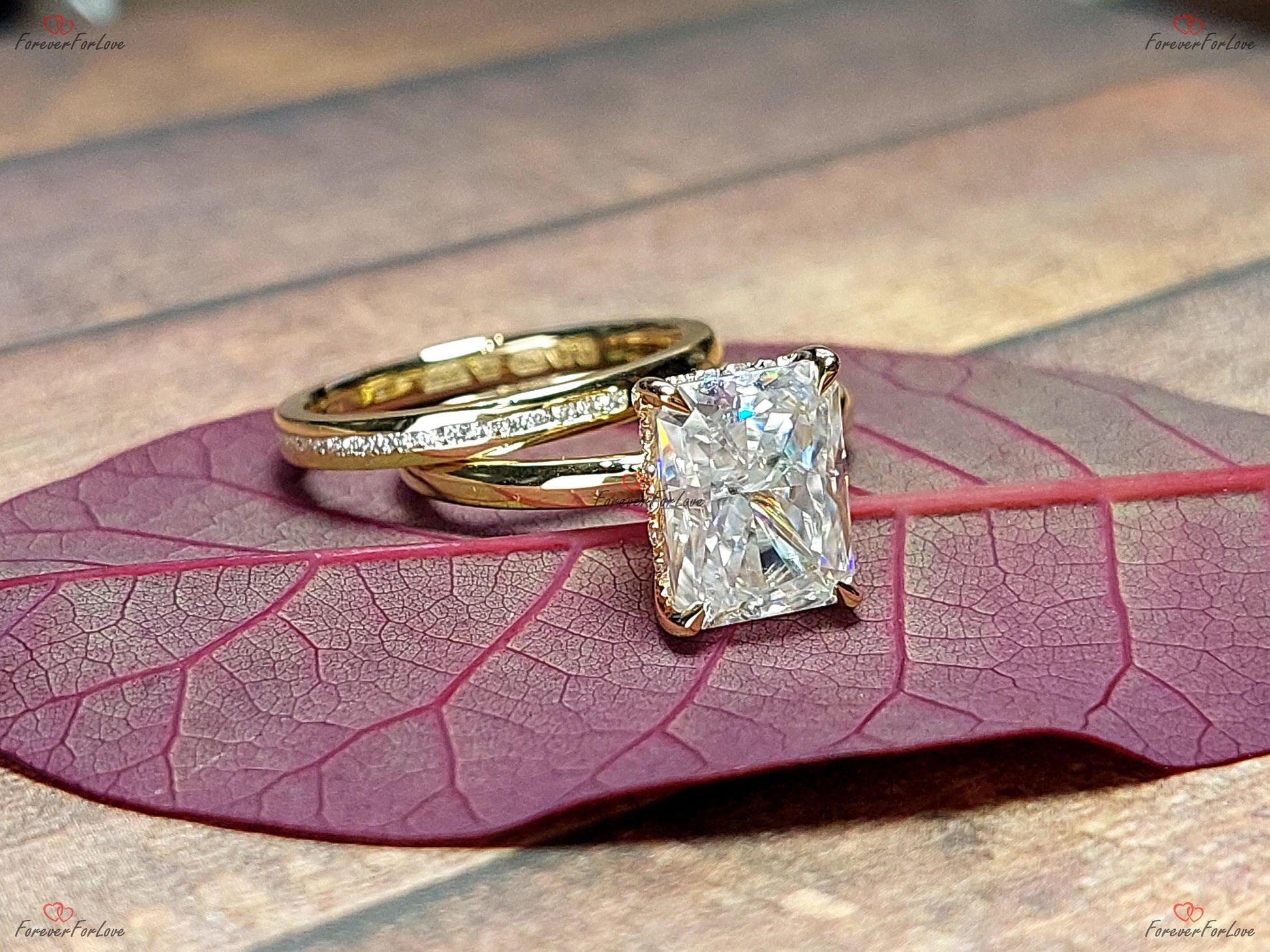 Radiant Moissanite Eternity Band
