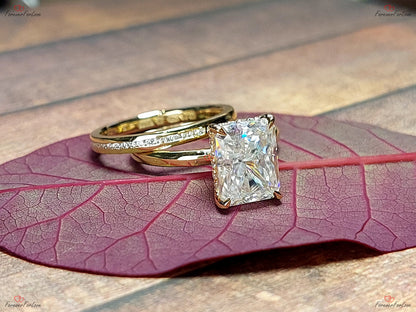 Radiant Moissanite Eternity Band