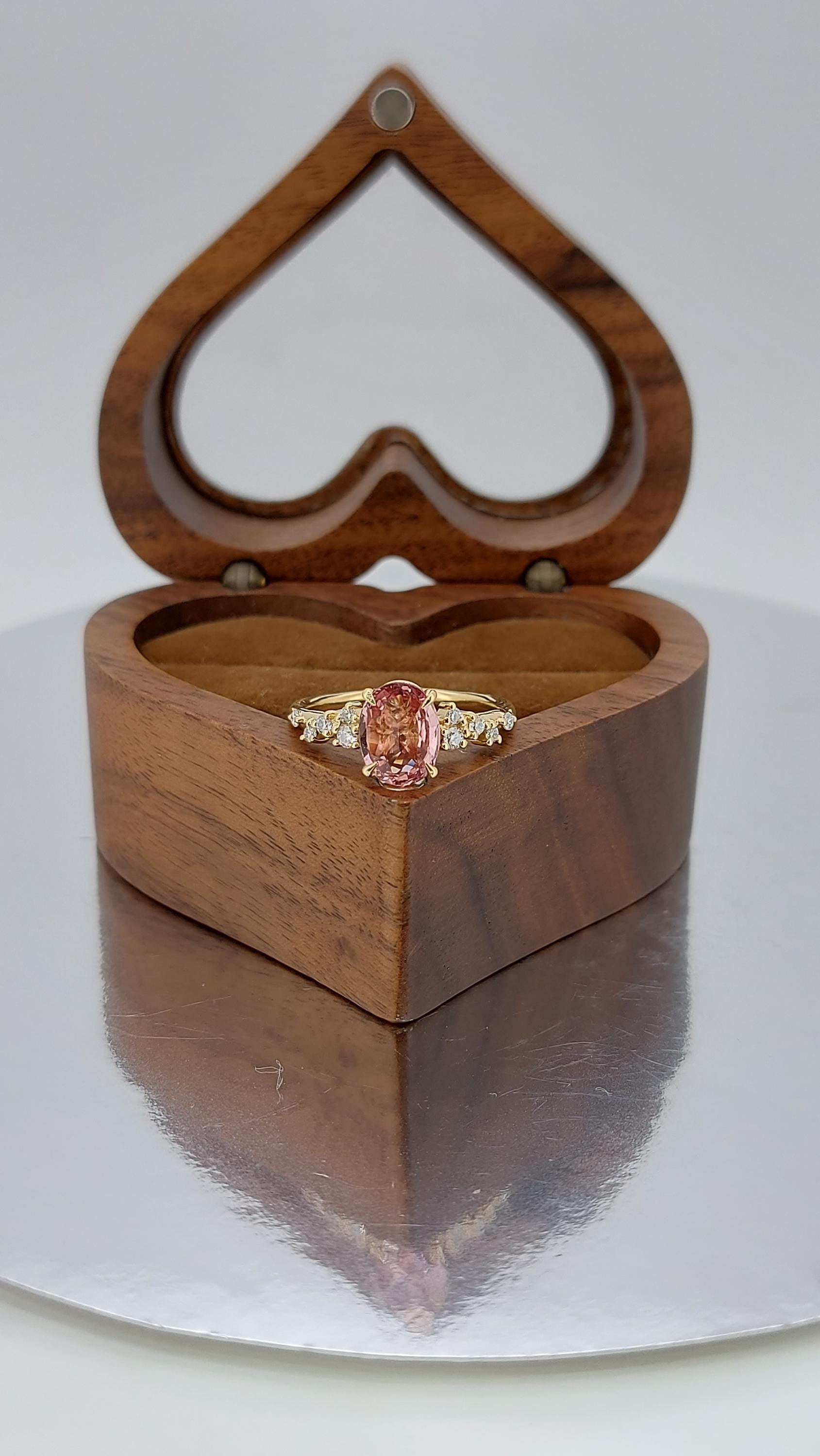 Pear Diamond, Sapphire Engagement Ring