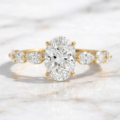 2.5 Ct IGI Certified Oval Lab Diamond Engagement Ring