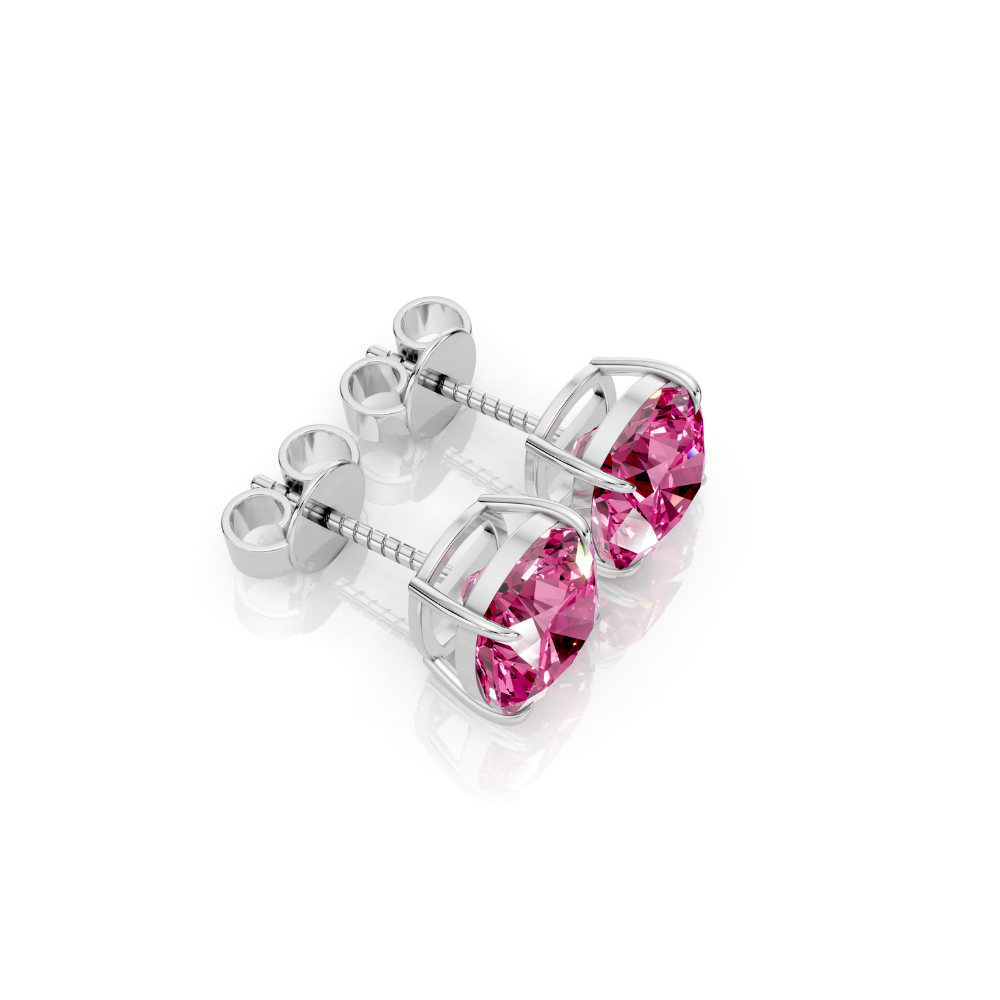Cushion Cut Color Diamond Stud Earrings Forever For Love