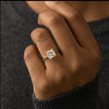 IGI Certified Princess Lab Diamond Engagement Ring