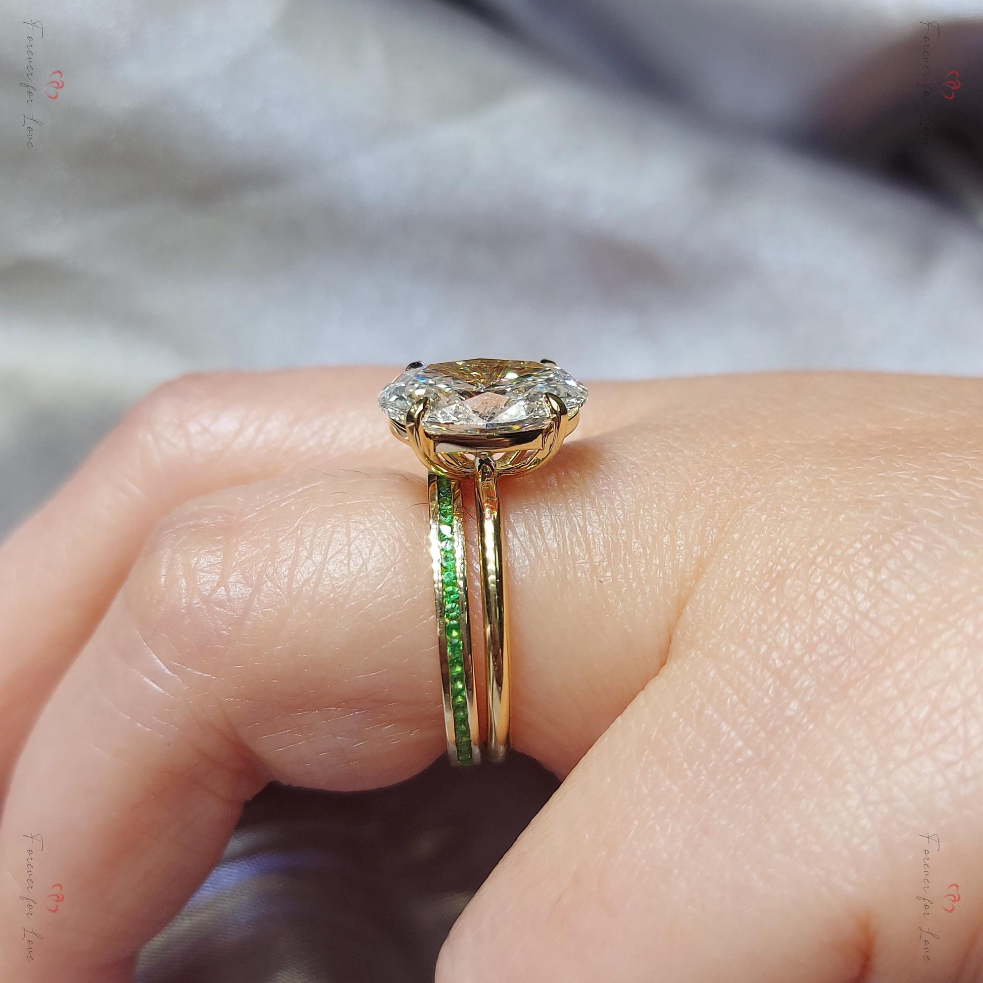 4 Ct IGI Certified Oval Lab Diamond Engagement Ring