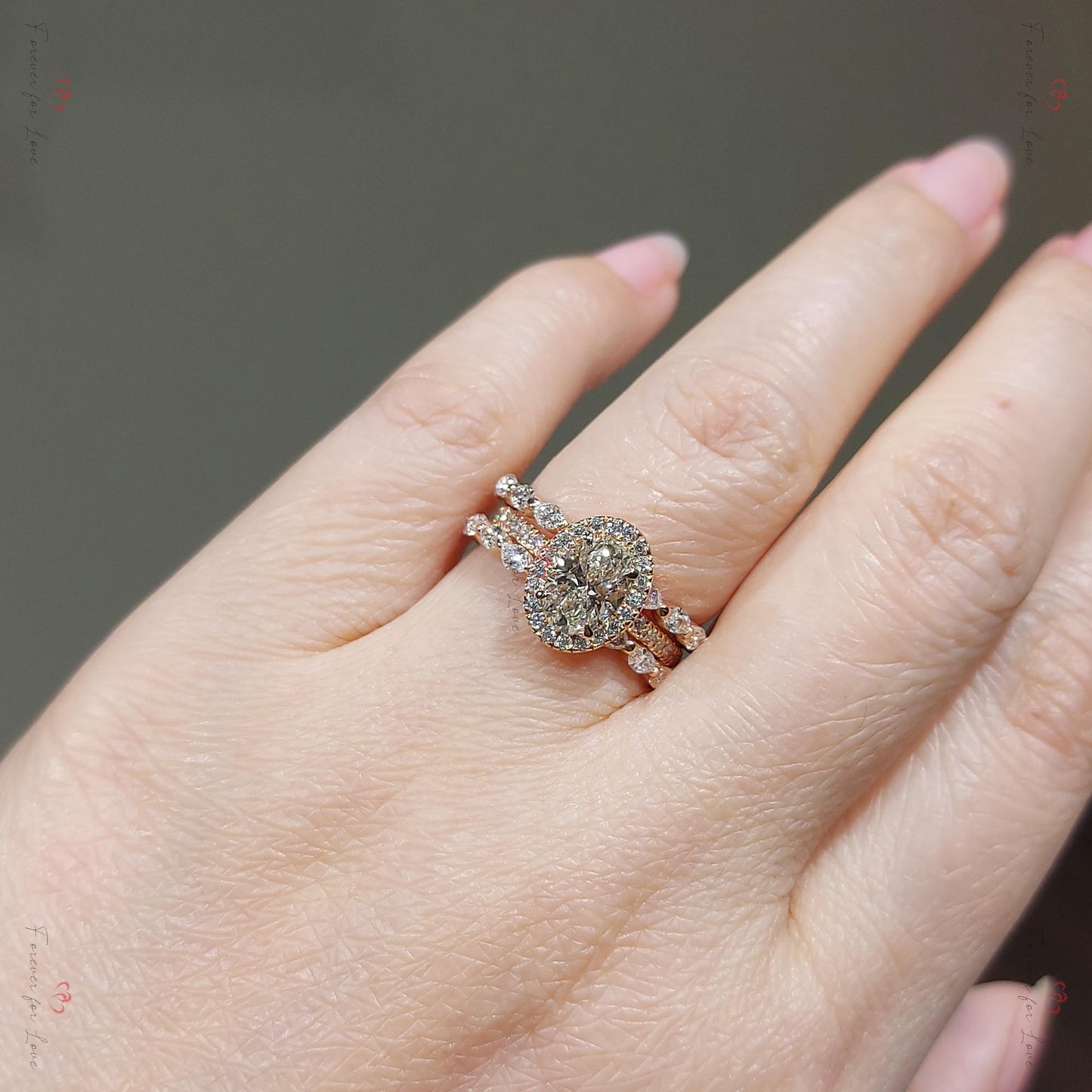Marquise Diamond Enhancer Band Marquise cut Moissanite Brilliant Cut engagement ring in 935 Argentium Silver — custom handcrafted by Forever For Love