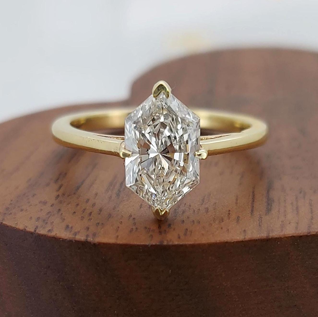 Marquise Diamond Engagement Ring Genuine Lab Grown Diamond With colored side stones Proposal Ring for Her Six Claw Prong Setting Ring Gift Marquise cut 1Ct Moissanite Brilliant Cut engagement ring in 935 Argentium Silver — custom handcrafted by Forever For Love