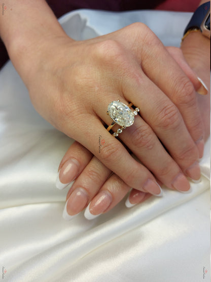 6.5 Ct Oval Moissanite Eternity Band