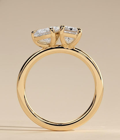 4 Ct Emerald Lab Diamond Engagement Ring