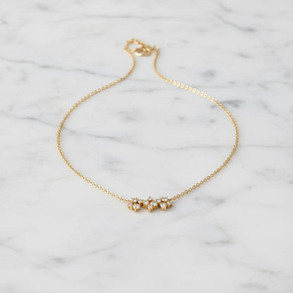 Halskette mit rundem Diamant, 14 Karat Gelbgold, zarte, minimalistische runde Anhänger, Labor-Diamant-Halskette für Damen, Besonderes Geschenk für Sie.