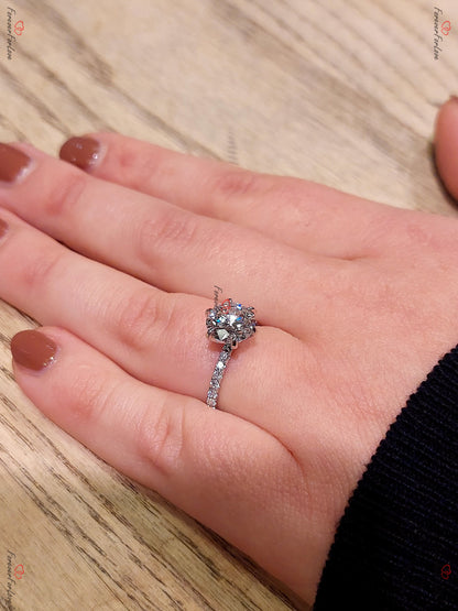 2 Ct Round Lab Diamond Solitaire Engagement Ring