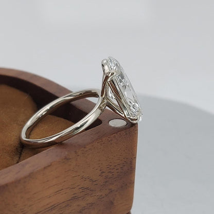 4 Ct Oval Lab Diamond Engagement Ring