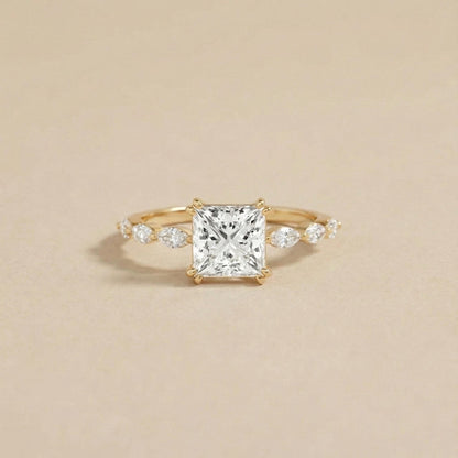 2 Ct IGI Certified Princess Lab Diamond Engagement Ring