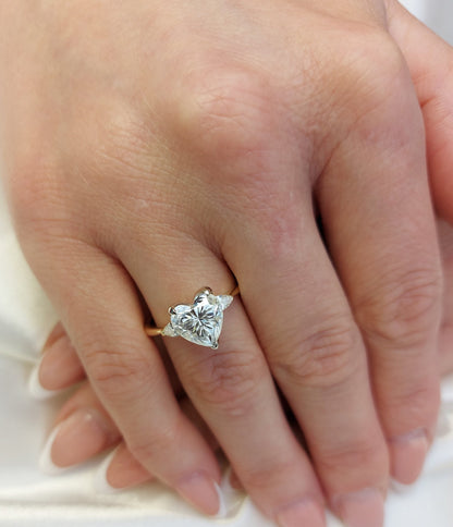 2.5 Ct Pear Diamond, Moissanite Engagement Ring