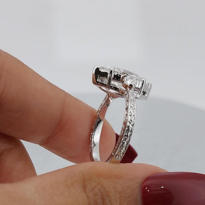 IGI Certified Marquise Lab Diamond Engagement Ring