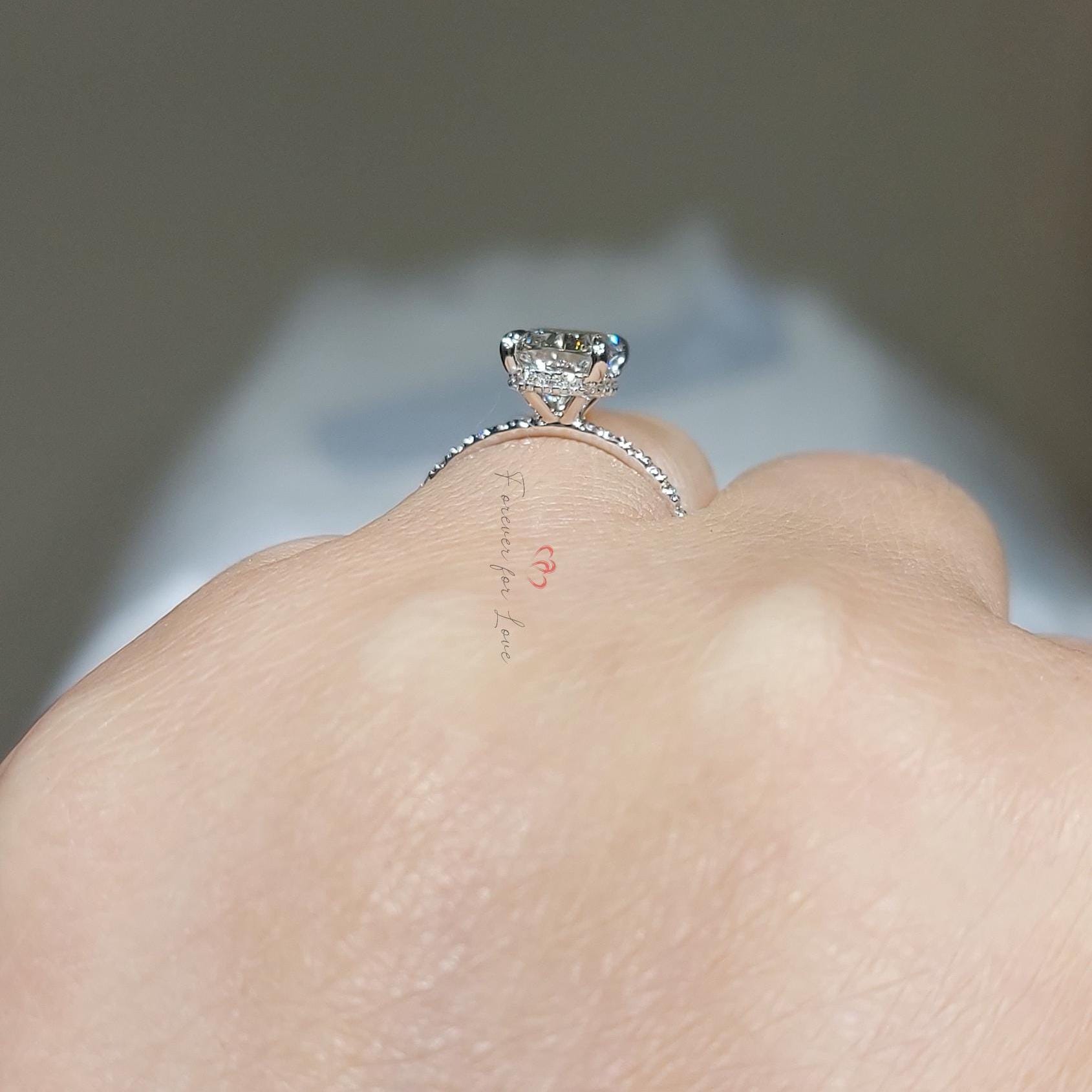 2 Ct IGI Certified Cushion Lab Diamond Engagement Ring