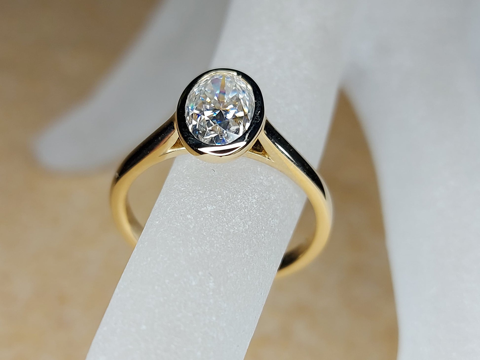 Oval Diamond, Moissanite Solitaire Engagement Ring