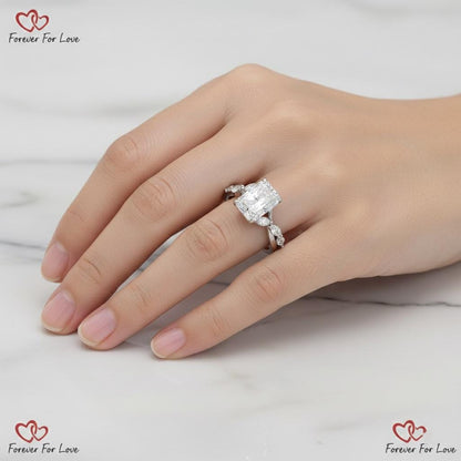 4.3 Ct IGI Certified Radiant Lab Diamond Engagement Ring