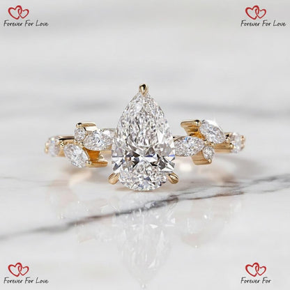 Pear Lab Diamond Engagement Ring