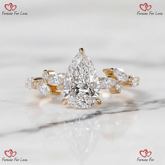 Pear Lab Diamond Engagement Ring
