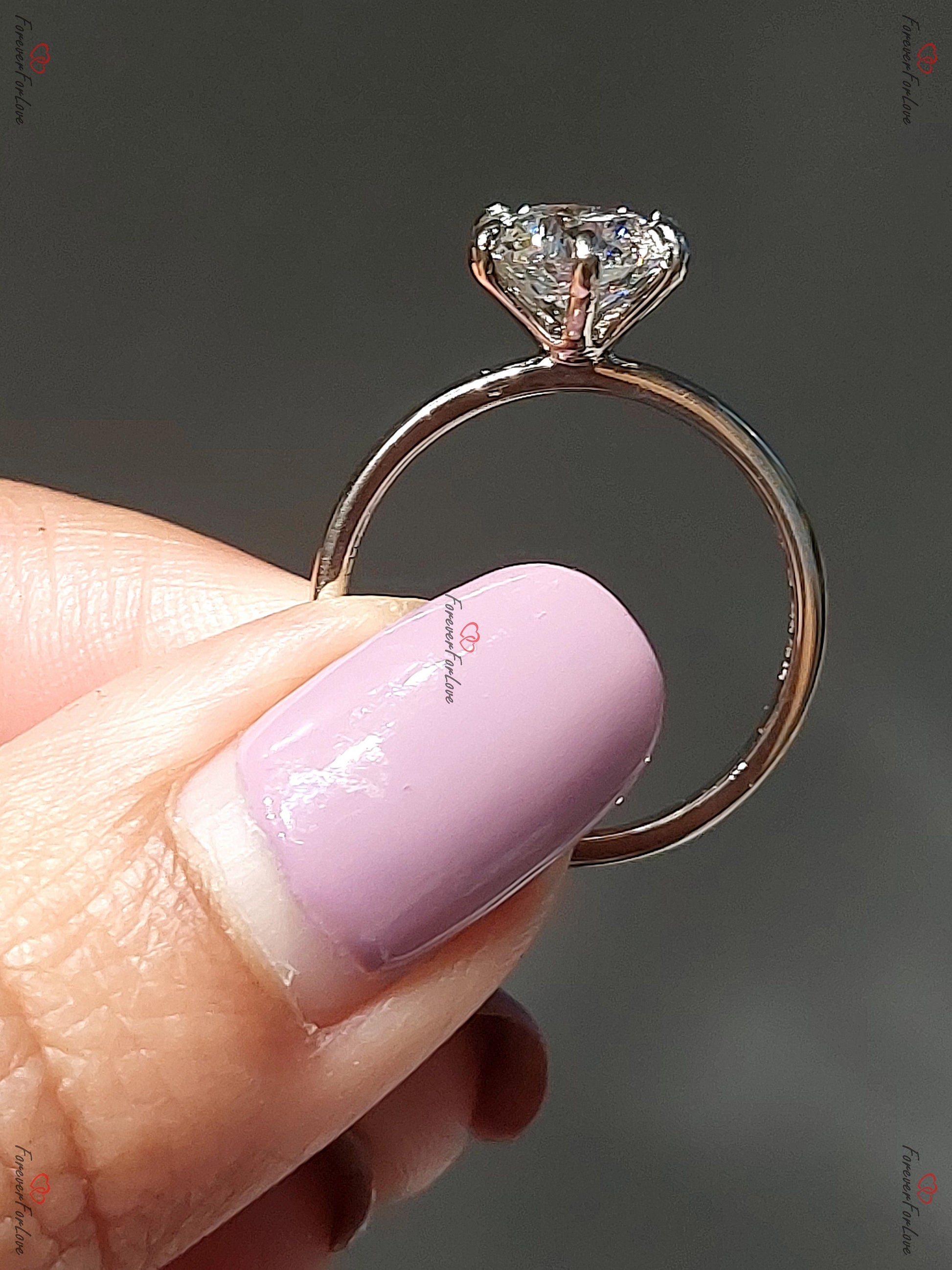 1.5 Ct IGI Certified Round Lab Diamond Engagement Ring