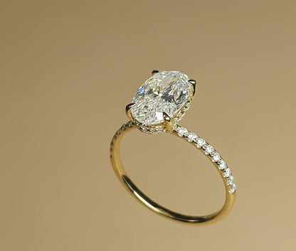 3.5 Ct Oval Moissanite Engagement Ring