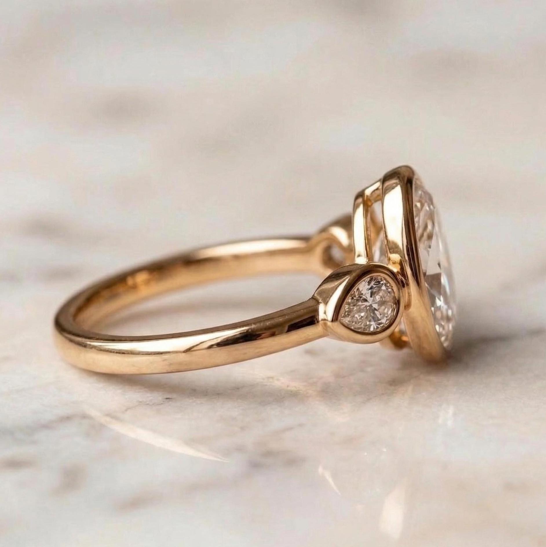 IGI Certified Oval Lab Diamond Solitaire Engagement Ring