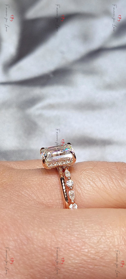 3 Ct Radiant Moissanite Eternity Band