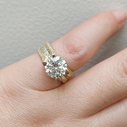 2 Ct IGI Certified Round Lab Diamond Engagement Ring