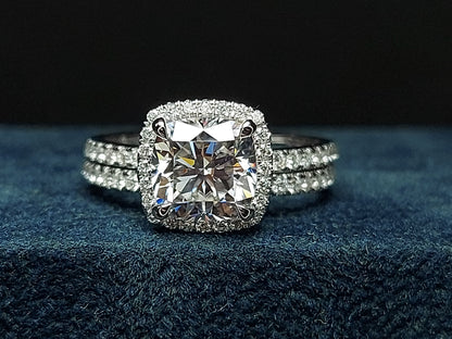 2.5 Ct Cushion Moissanite Eternity Band