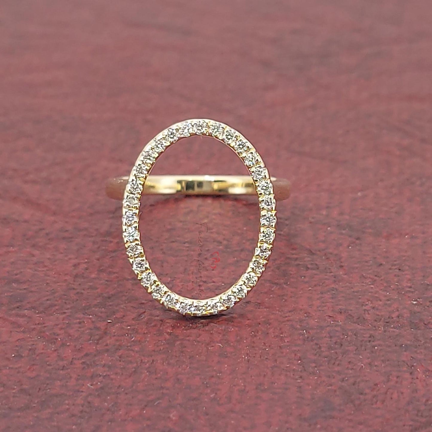14K Yellow Gold Oval Moissanite Halo Wedding Ring, 4.8 Carat Oval cut 1Ct Moissanite Brilliant Cut engagement ring in 935 Argentium Silver — custom handcrafted by Forever For Love