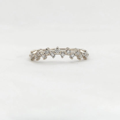0.20 Ct Round Lab Diamond Stacking Ring