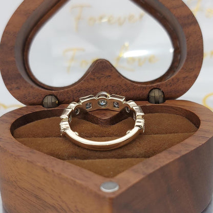 Round Lab Diamond Half Eternity Band