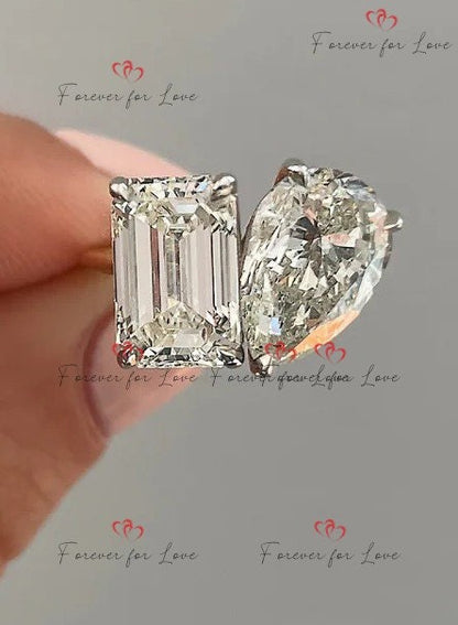 4 Ct IGI Certified Emerald Lab Diamond Solitaire Engagement Ring