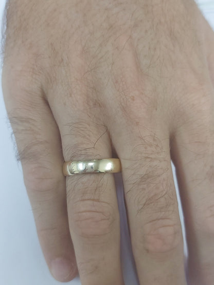 His and Hers Matching Wedding Ring, Plain Engagement Band, Marquise Matching Band Couple Diamond Promise Ring Set Yellow Gold Men's Band