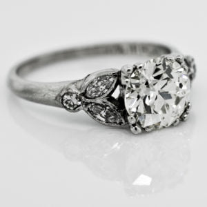 2 Ct Old European Diamond, Moissanite Engagement Ring