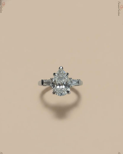2 Ct Baguette Diamond Solitaire Engagement Ring