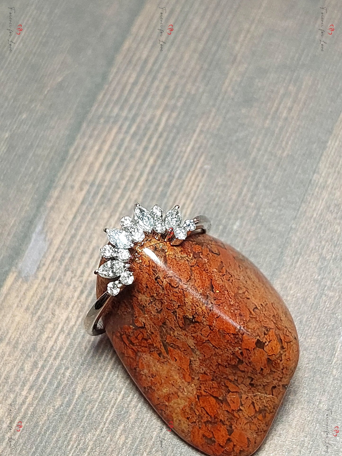 Bague empilable Marquise en diamant naturel Marquise cut Moissanite Taille Brillant engagement ring in Gold or Platinum — custom handcrafted by Forever For Love