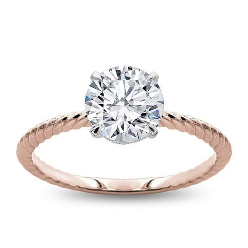 1 Ct Round Diamond Engagement Ring
