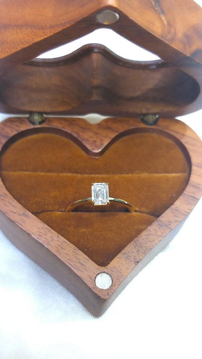 1CT Emerald-Cut Lab-Grown Diamond Engagement Ring - IGI Certified, 14K Solid Gold or Platinum