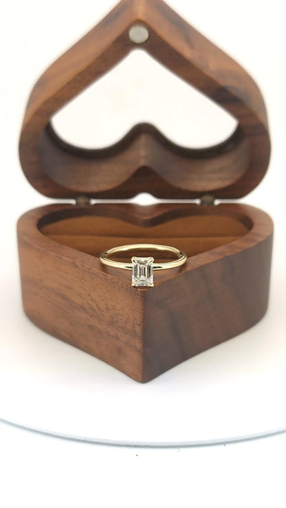 1CT Emerald-Cut Lab-Grown Diamond Engagement Ring - IGI Certified, 14K Solid Gold or Platinum