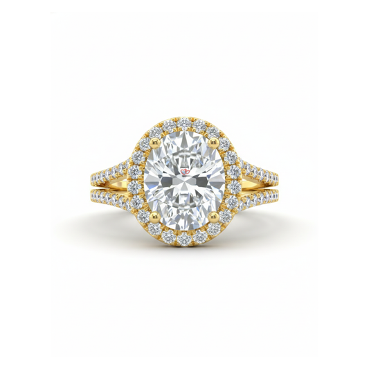 Beautiful 1.8 Carat Certified Oval Diamond Hidden Halo Engagement Ring Forever For Love