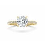 1.5 CT Cushion Old Mine Lab Grown Brilliant Cut IGI Diamond Engagement Ring Forever For Love